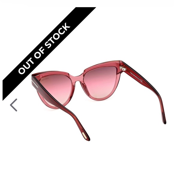 Tom Ford Bordeaux Gradient Cat Eye Sunglasses NWT | Burgundy TF Luxury Eyewear - Picture 5 of 13